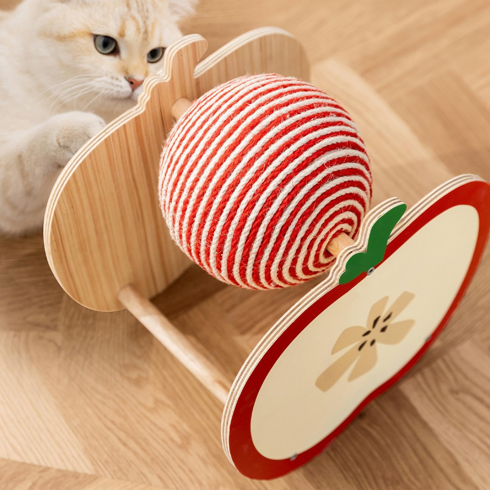 Pelota Rascador para Gatos Suministros para Mascotas Interactivos de Sisal | Juguete de Sisal en Forma de Bola Para Gatos Pequeños, Medianos, Grandes y , Enriquecimiento, Juego, Sal