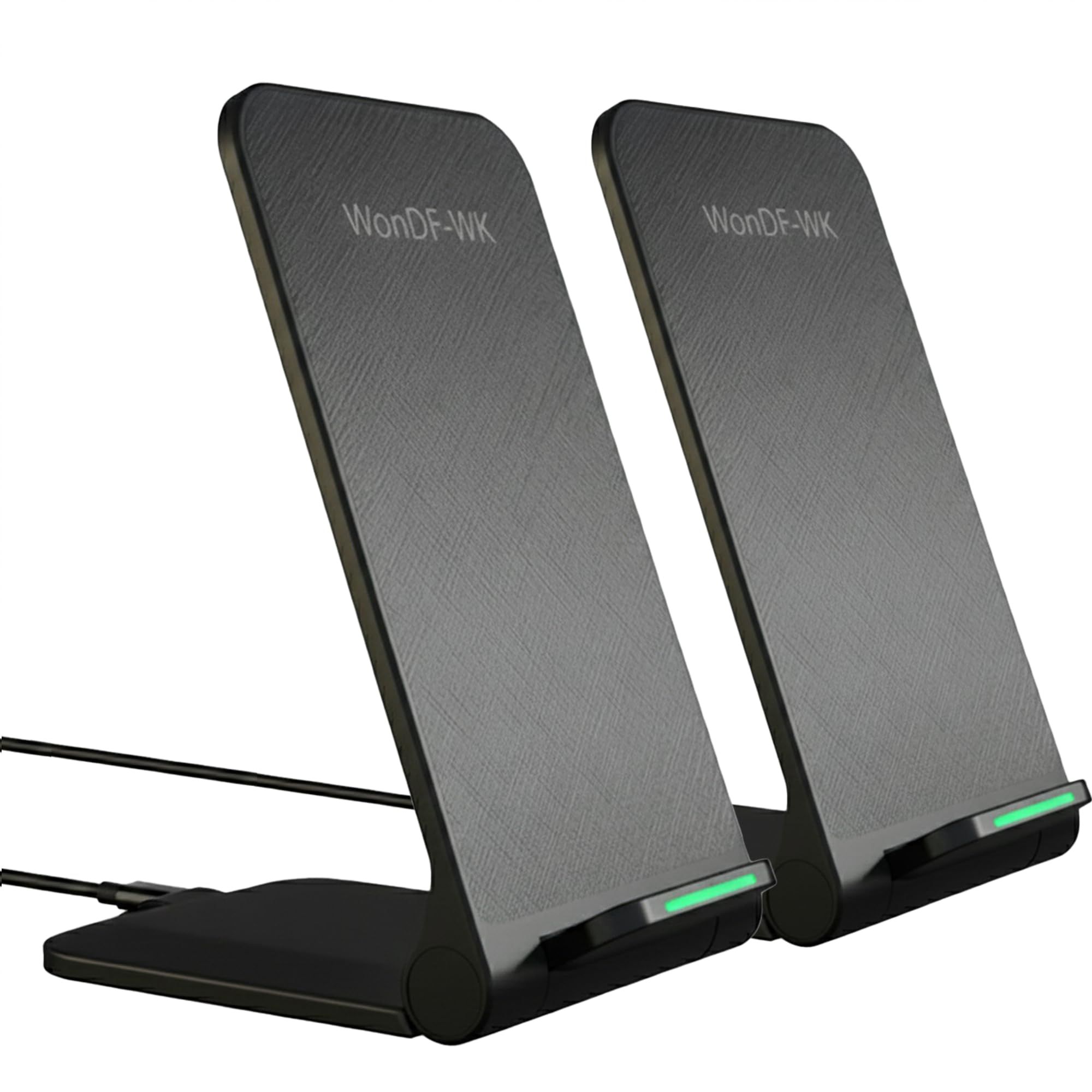 2Pcs Wireless Charger,15W Max Wireless Charging Pad Compatible with iPhone16/16Plus/16Pro /iPhone15/15Pro/15Plus/iPhone14/iPhone13/12/11/X,Samsung Galaxy S25/S24/S23/S22/S21/S20/S10 (Black b) (Black)