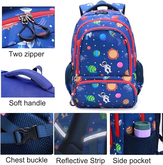 JiaYou Unisex Primary School Backpack Boys Girls Casual Daypack fit for school travel daily life(Unicorn,19 Liters)