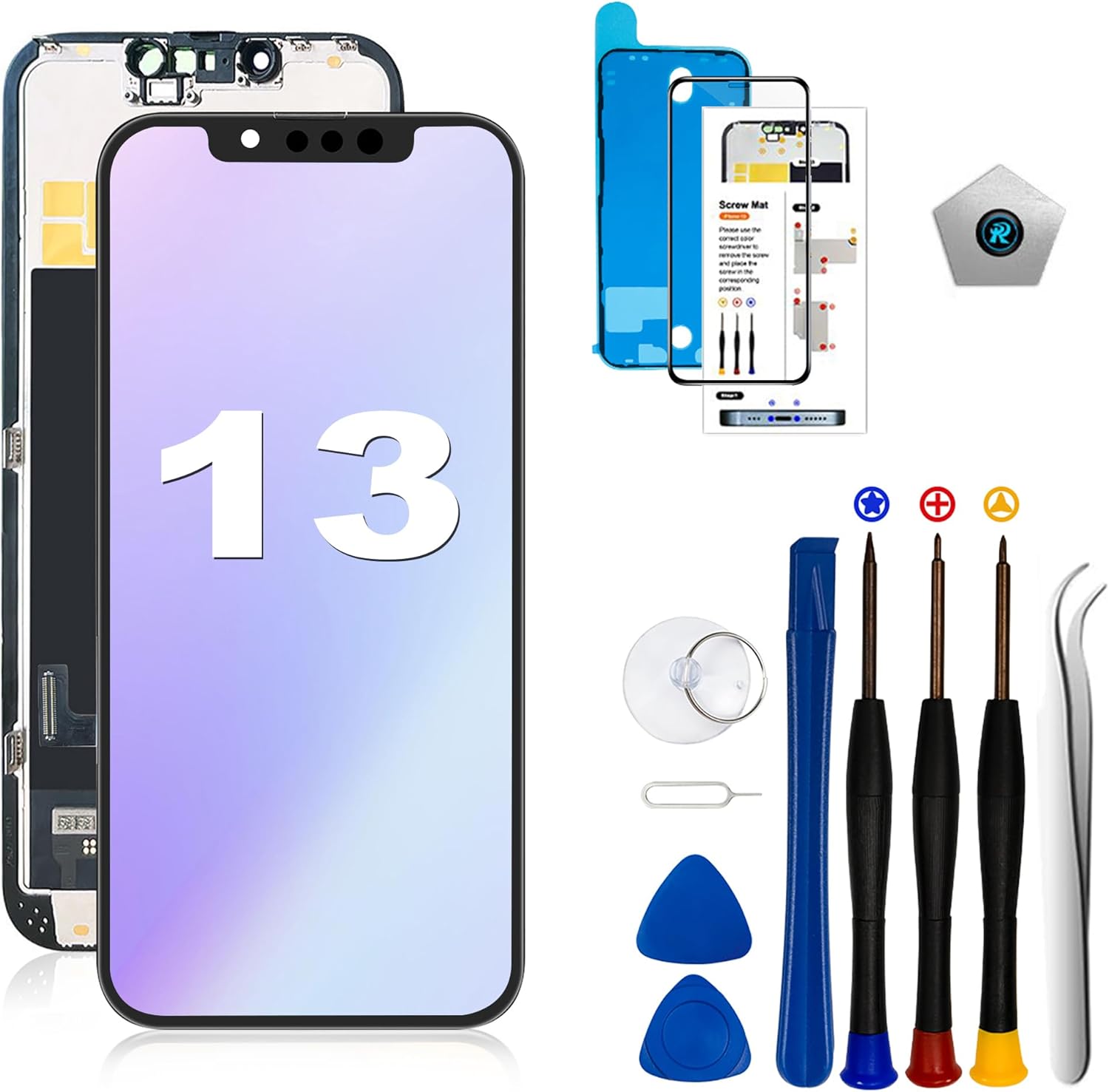 Carcasa Intermedia Con Tapa Trasera Para IPhone 13 – Negro De Desmontaje 600x600