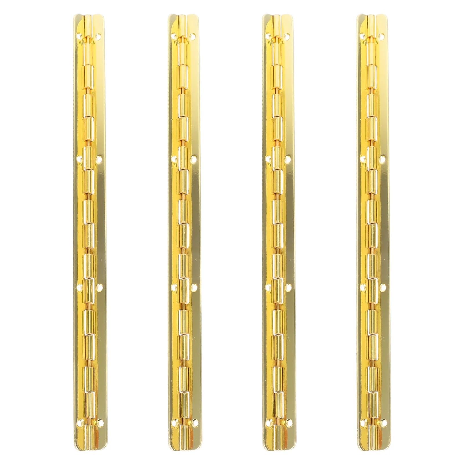 4pcs Small Hinges for Crafts Metal Wooden Box Jewelry Case Long Piano Hinge Replacement Iron Decorative Hardware for Pianos