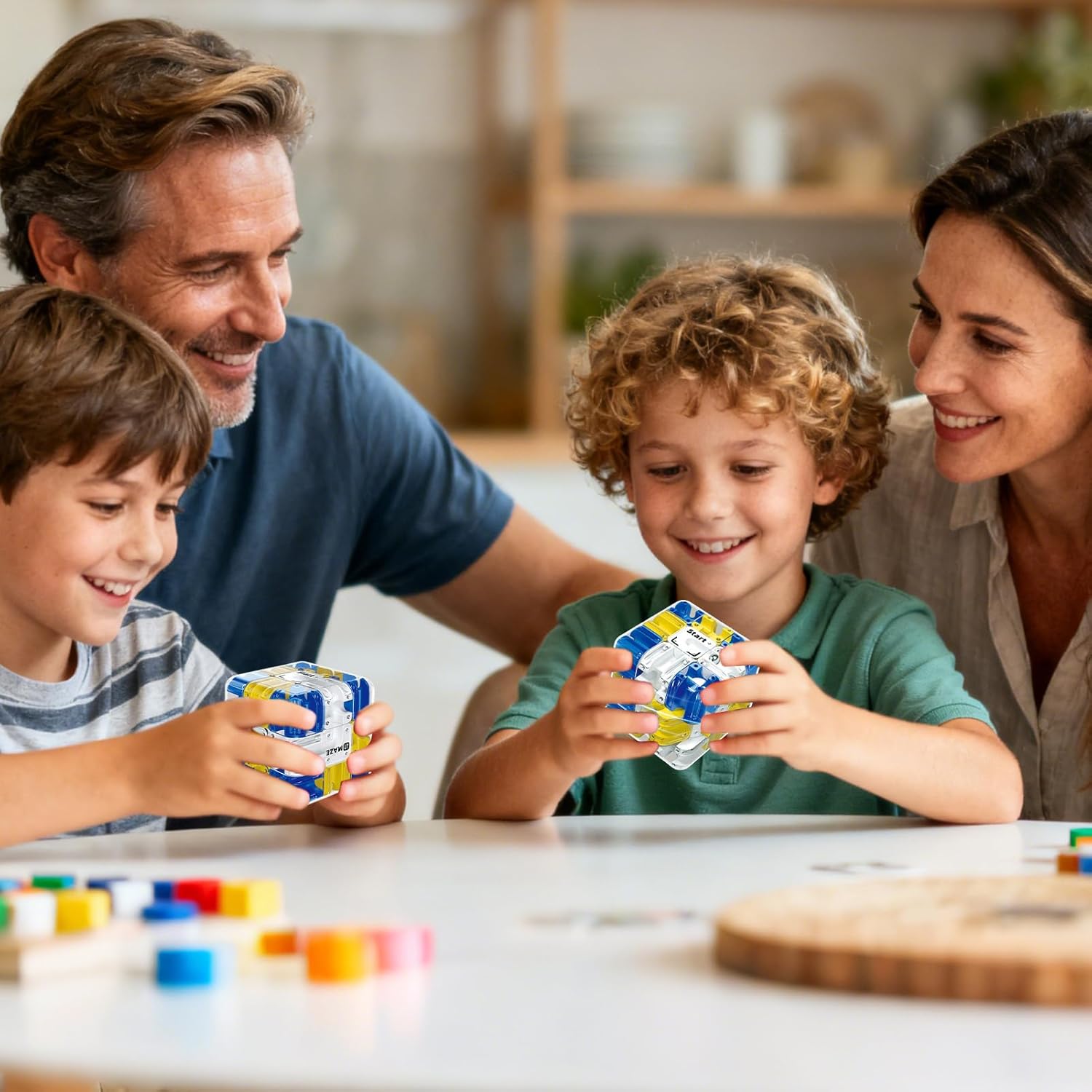 3D Rolling Ball Maze Cube, Maze Ball, Roller Balls Education Toy, Puzzle M-aze Cube, Roller Balls Mind Teaser for Classroom Party Birthday School Travel Waiting Room Family Gathering - Image 2