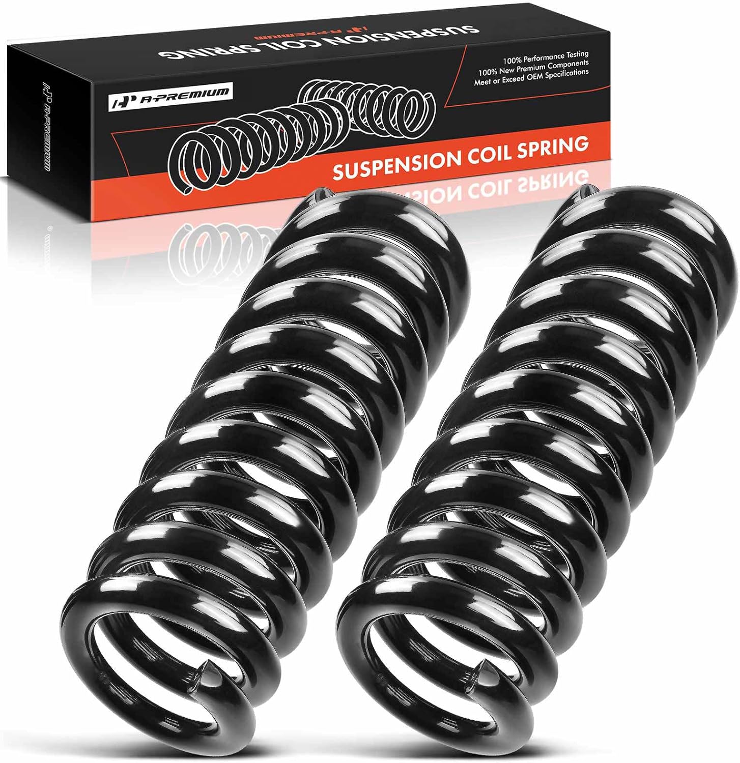 A-Premium 2Pcs Front Suspension Coil Springs Set Compatible with Chevrolet Express 1500 2003-2014, Express 2500 2003-2016 & GMC Savana 1500 2500, Driver and Passenger Side, Replace# 15120841, 15120844