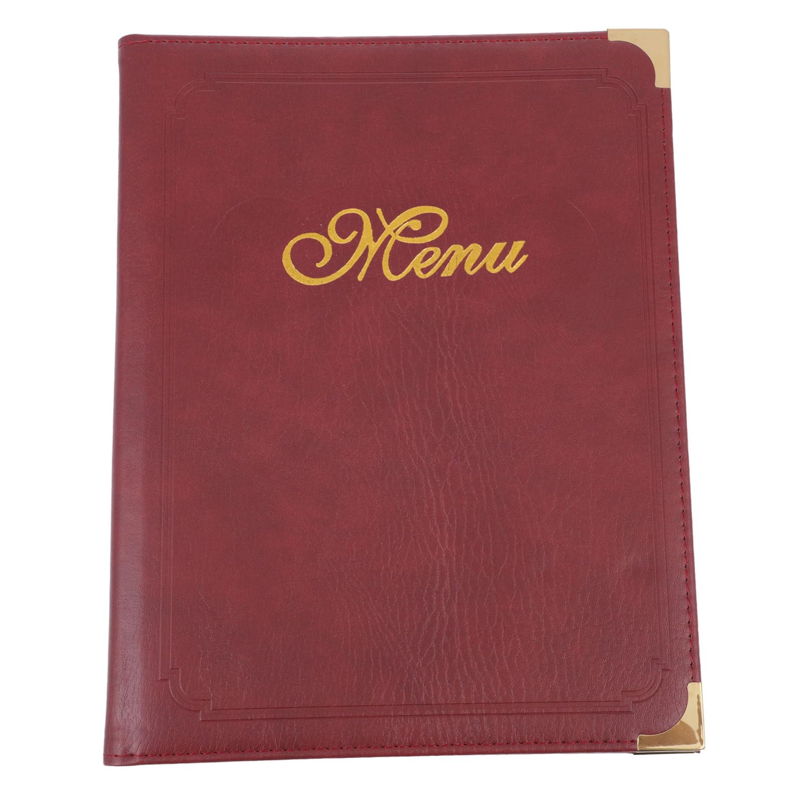 BELLIFFY 1pc A4 Menu Book Menu Holders for Tables Restaurant Bar Menu Book Restaurant Menu Binder Cafe Menu Holder Menu Book Holder Practical Menu Menus Simple Meal Folder Red Pu