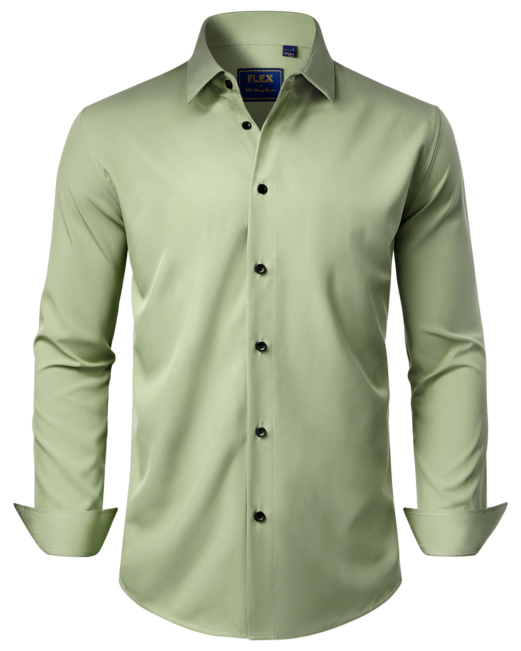 J.VER Hemd Herren Langarm Bügelfreie Business Hemden Regular Fit Herrenhemd Unifarben Stretch Freizeithemd Arbeit Alltag Hochzeit Oberteil