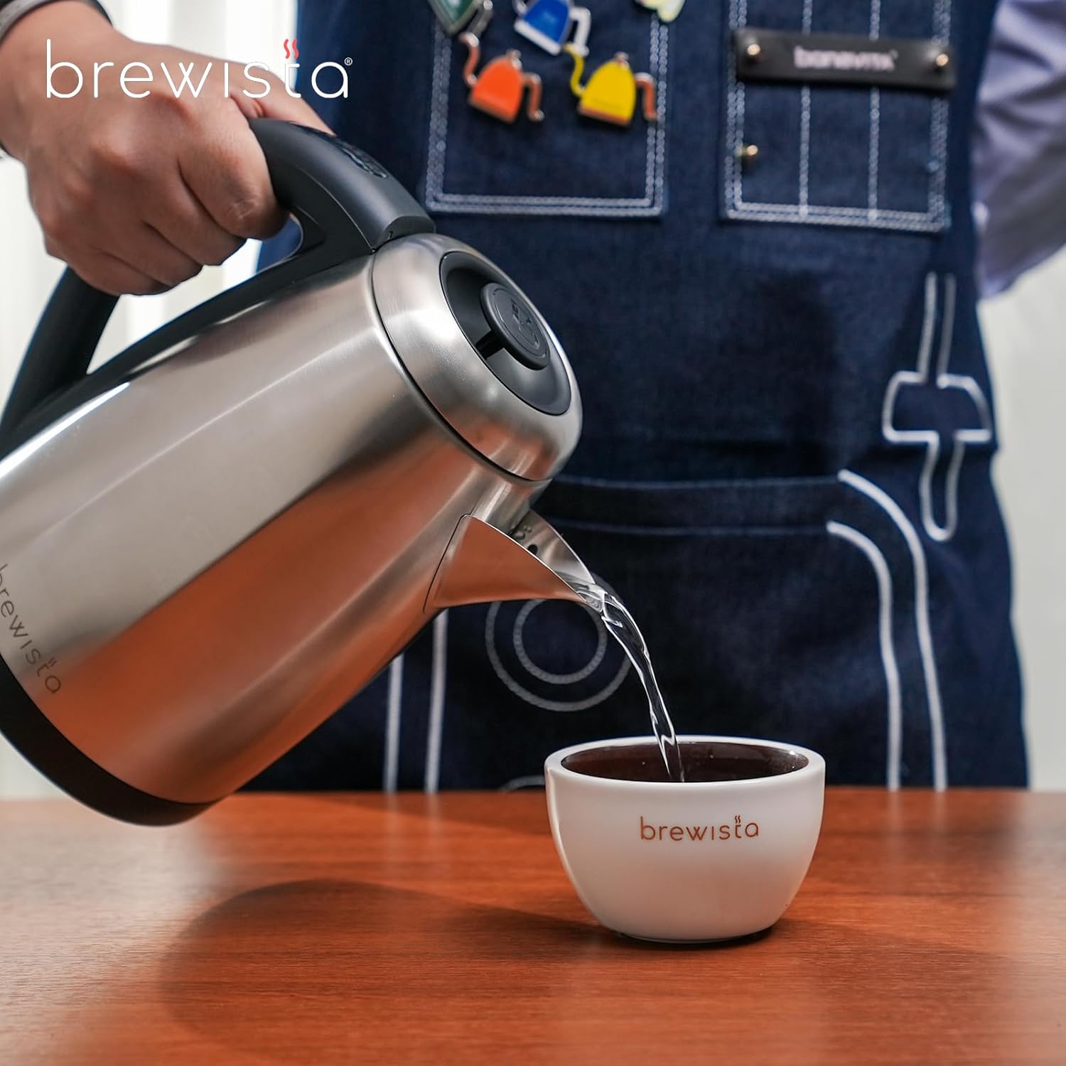 Brewista Professional Coffee Cupping Bowls with Silicone Lid, 8 oz, Heat-Retaining Porcelain, Glazed Dark Brown Interior for Precision Coffee Tasting, Espresso & Pour Over, Set of 4 (White)