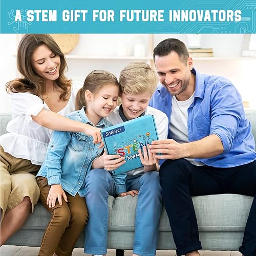 Miniatura 7 de Sntieecr Kit de motor de CC de 276 piezas, mini kit de circuito eléctrico para proyectos de ciencia de bricolaje con motores, luz LED, hélice de