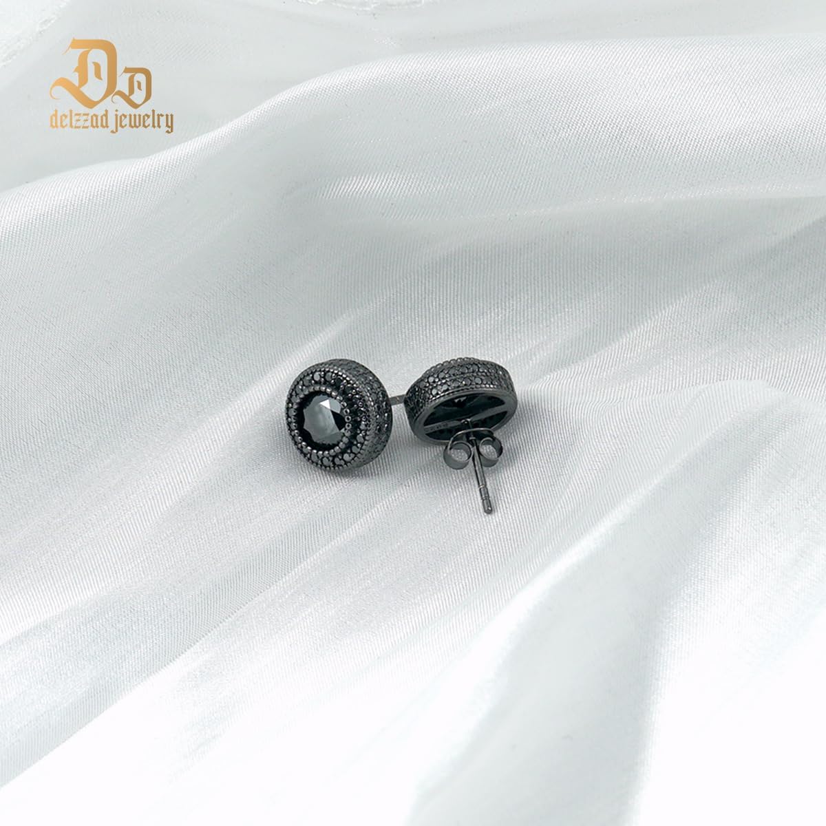 Jewelry S925 Round Moissanite Hip Hop Iced Out Halo Stud Earrings For Men Women Christmas Gifts - Image 6