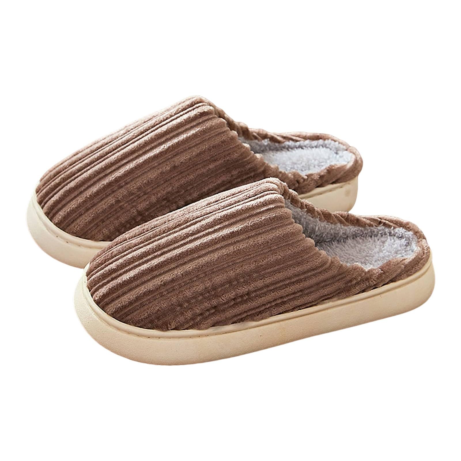 HOOUDO Zapatillas de Casa Mujer Invierno,Cálido Suave Antideslizantes Chinelos Mulher Confortable Suave Zapatillas de Casa Hombre de Memoria Espuma