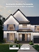 Vista 5 de Govee Luces exteriores permanentes 2, luces exteriores RGBIC de 100 pies con 72 luces LED, impermeables IP67, 100 modos de escena con 40lm de blanco