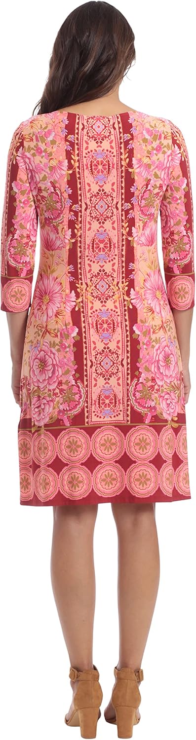 London Times Womens 3/4 Sleeve Shift