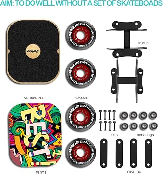 AsFrost Portable Roller Road Drift Skates, Anti-Slip Board Split Skateboard