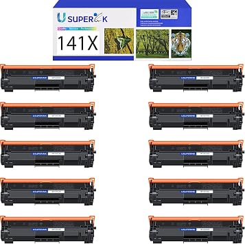 USUPERINK 141X Black Compatible Toner Cartridge Replacement for HP W1410X 141X Toner Cartridge with CHIP use for Laser Jet Pro M110w MFP M140w M139w Printer10 Pack,with CHIP