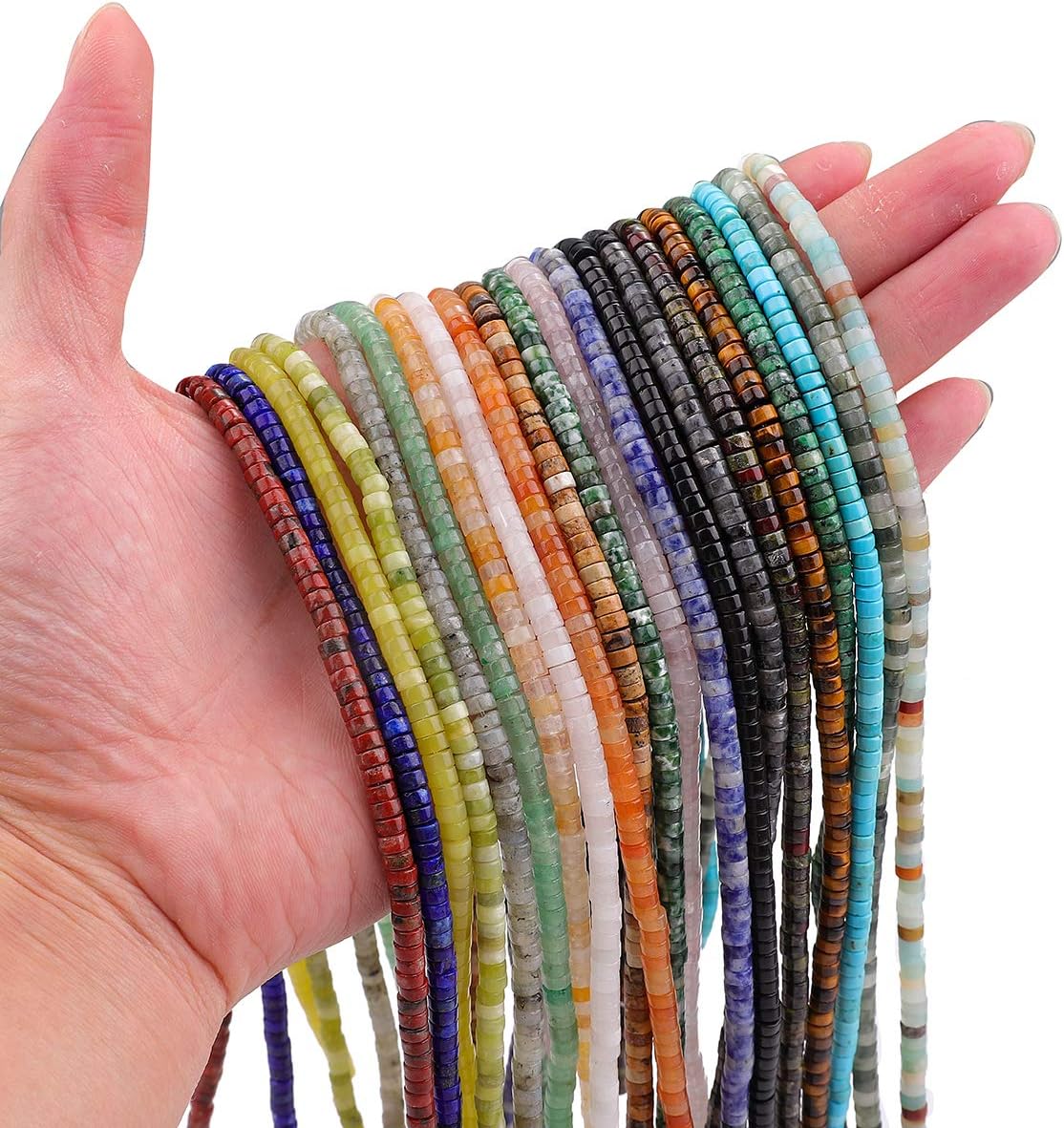 Natural Black Onyx Spacer Beads Caps Loose Semi Gemstone for Beading Jewelry Making 4mmx2mm 38cm Black Onyx 4mm x 2mm