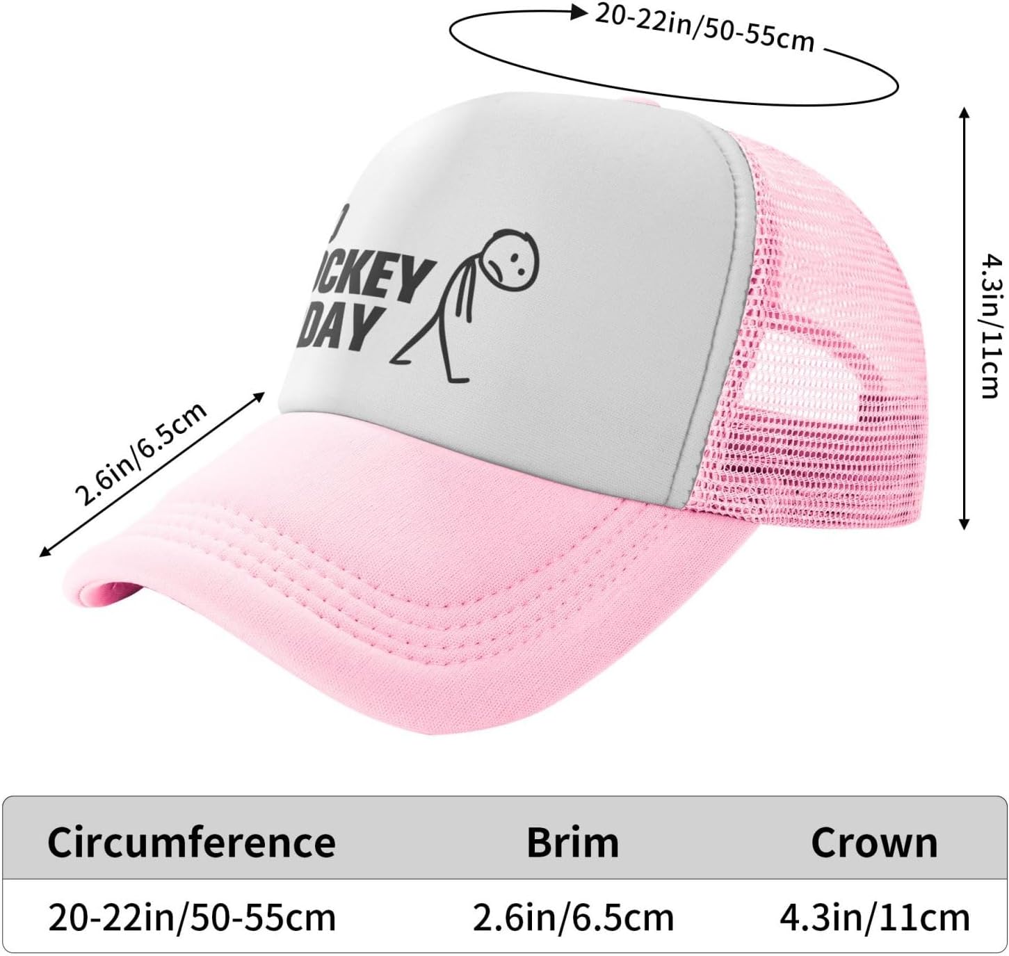 No Hockey Today Kids Trucker Hat Mesh Adjustable Outdoor Sports Baseball Caps for Boys Girls