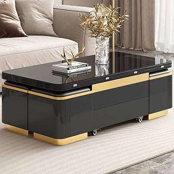 Amazon.com: GlimBiz 3-in-1 Multifunctional Coffee Table with 4