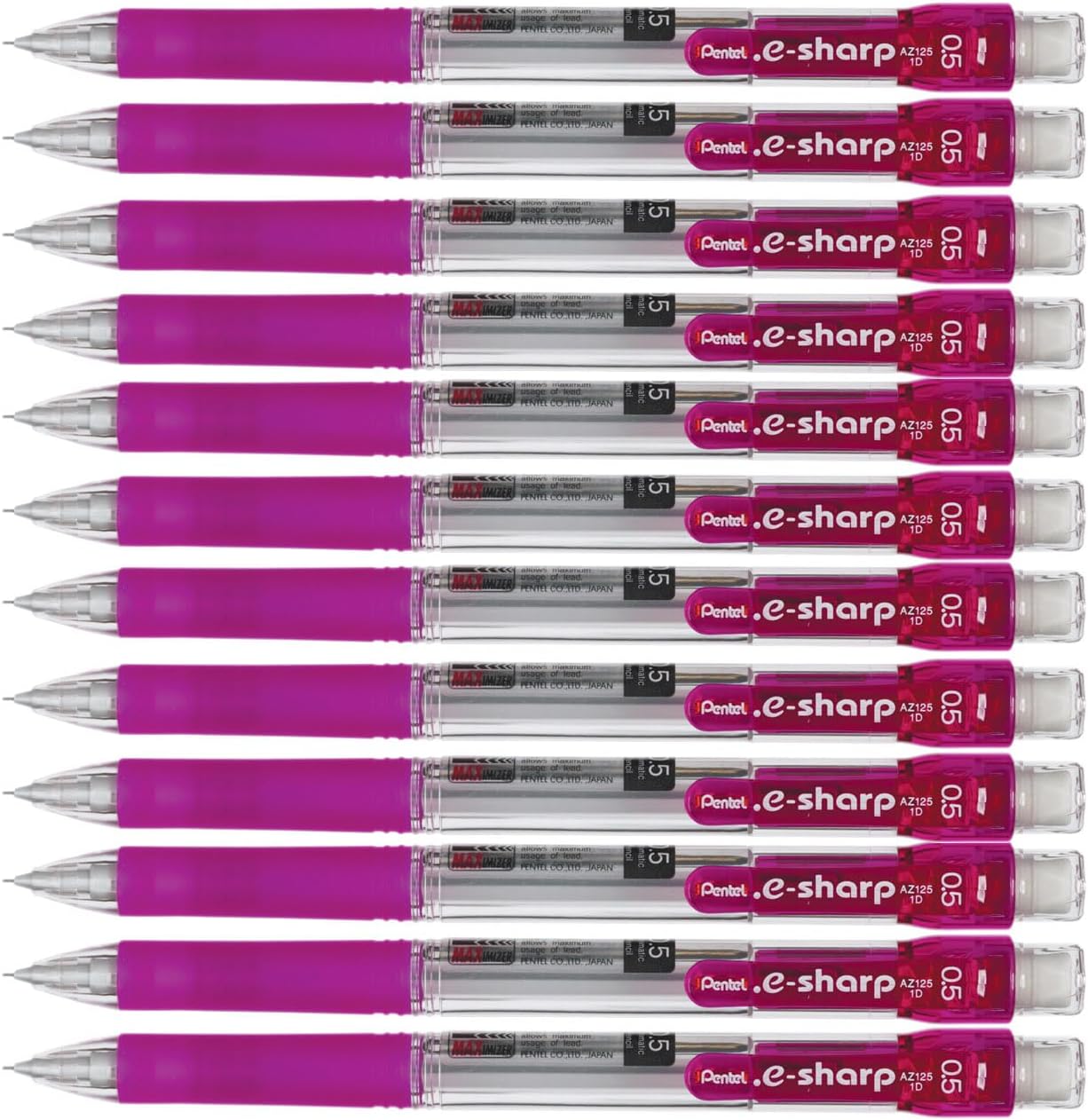 Pentel 0.5 mm E Pencil - Pink (Pack of 12)