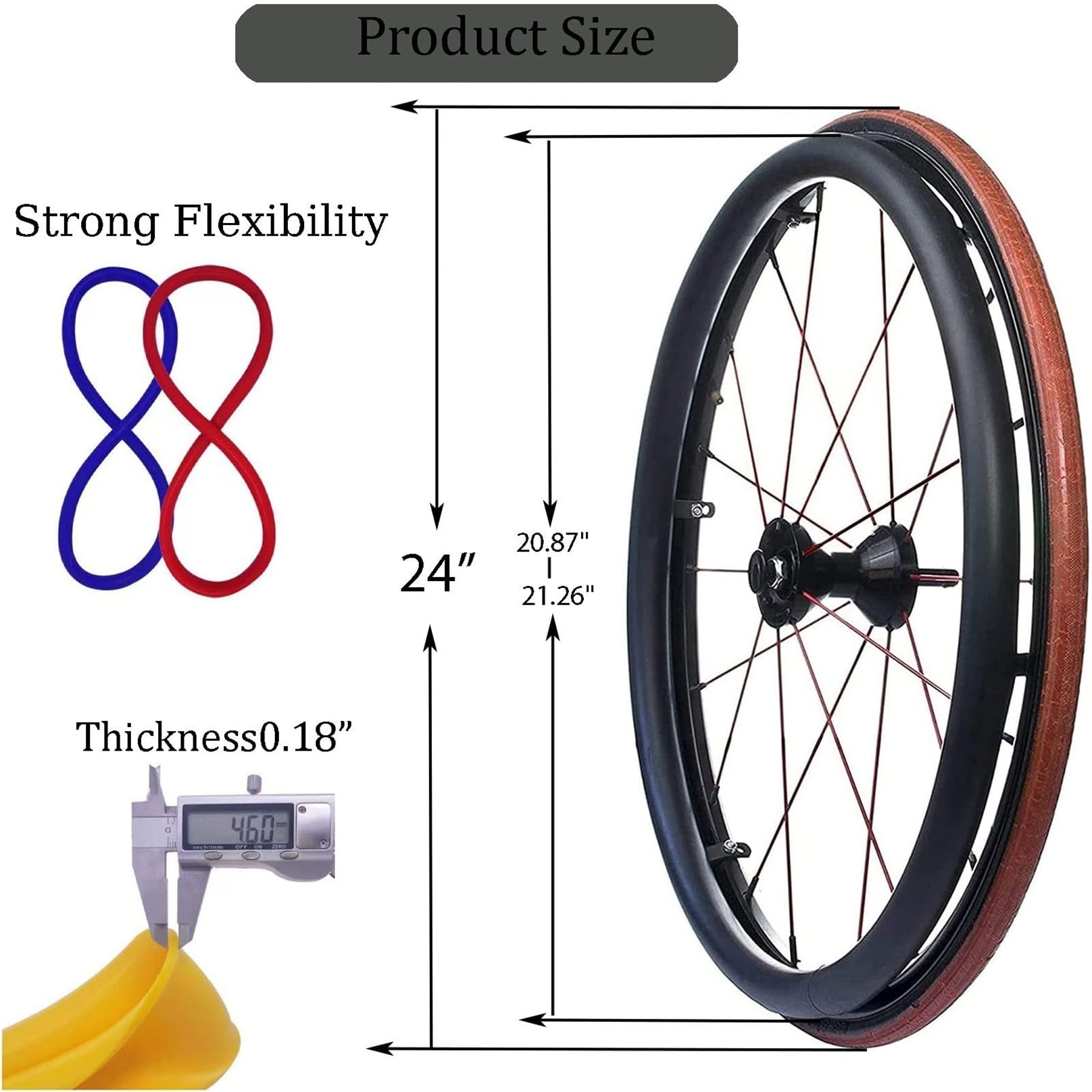 Silla de ruedas de silicio, Funda for silla de ruedas deportiva con ruedas traseras de 22/24 pulgadas y cubiertas for llantas de empuje de silla de ruedas(Roze,22in)