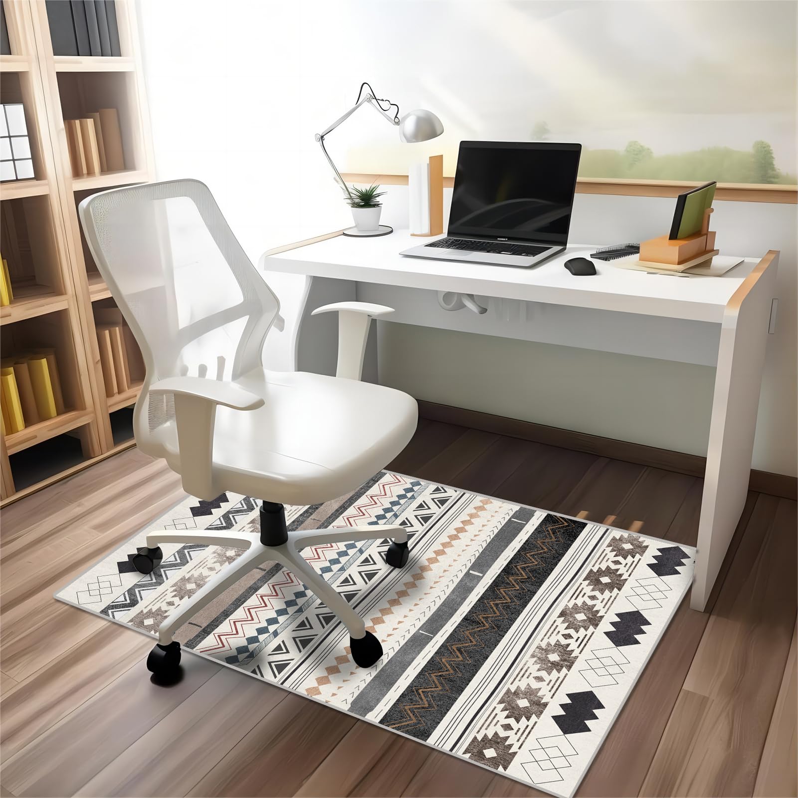 Office Chair Mat for Hardwood Floor, 2.62 lbs Anti-Slip Hi-Q Desk Chair Mat for Hardwood & Low-Pile Carpeted Floors, Easy to Clean Desk Floor Mat for Office Chair on Carpet Hardwood Floors 48" x 36"