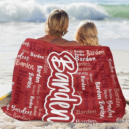 Miniatura 6 de Manta personalizada con nombre para niños, adultos, niños y niñas, franela con monograma, manta personalizada (40 x 50 pulgadas)