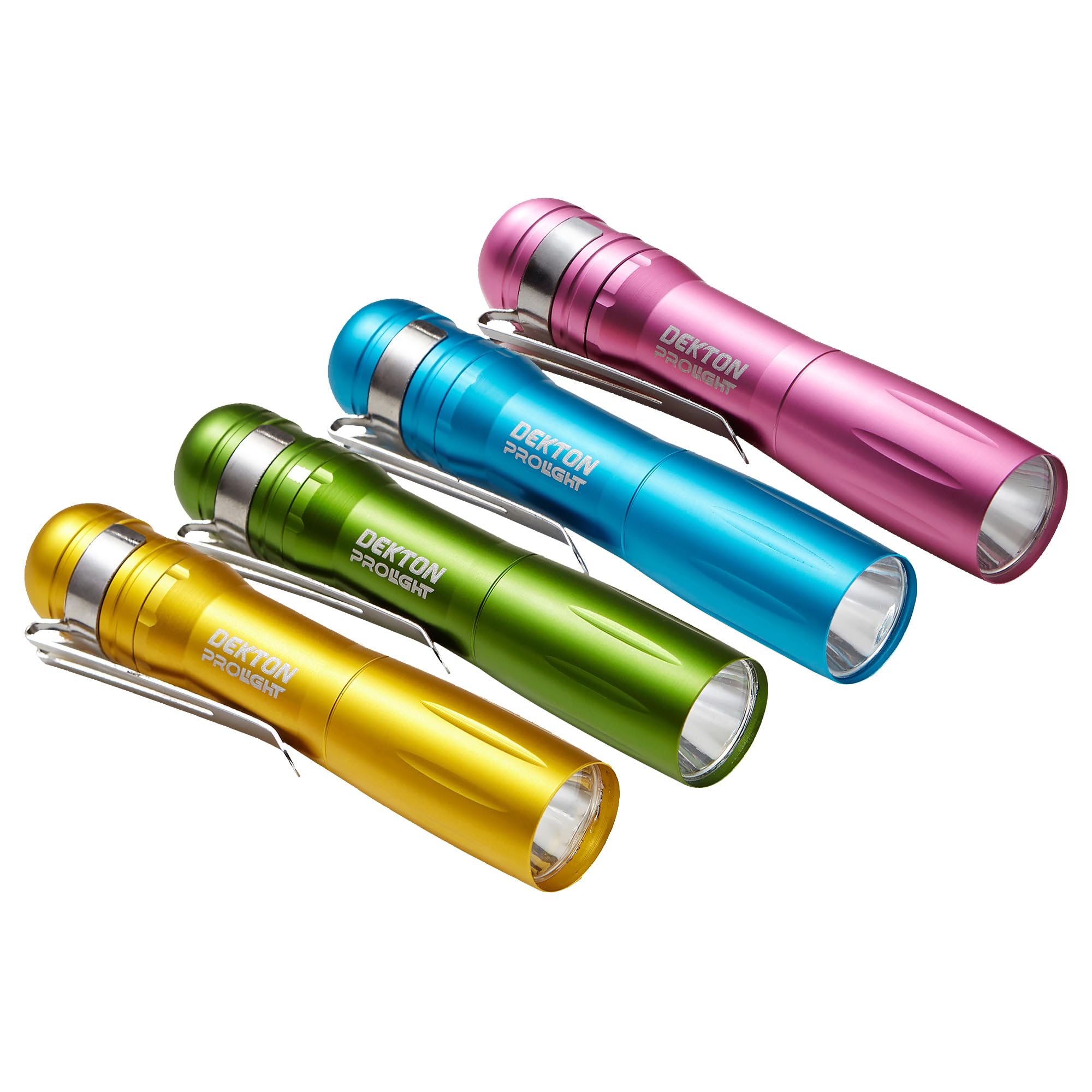 Dekton Multi Colour Xf25 Stealh Flashlight - 25 Lumens / 30M Distance-95Mm X 21Mm High Intensity Led, Tough Durable Plastic, Only One Torch Included (Colour May Vary), Weatherproof, Batteries Included