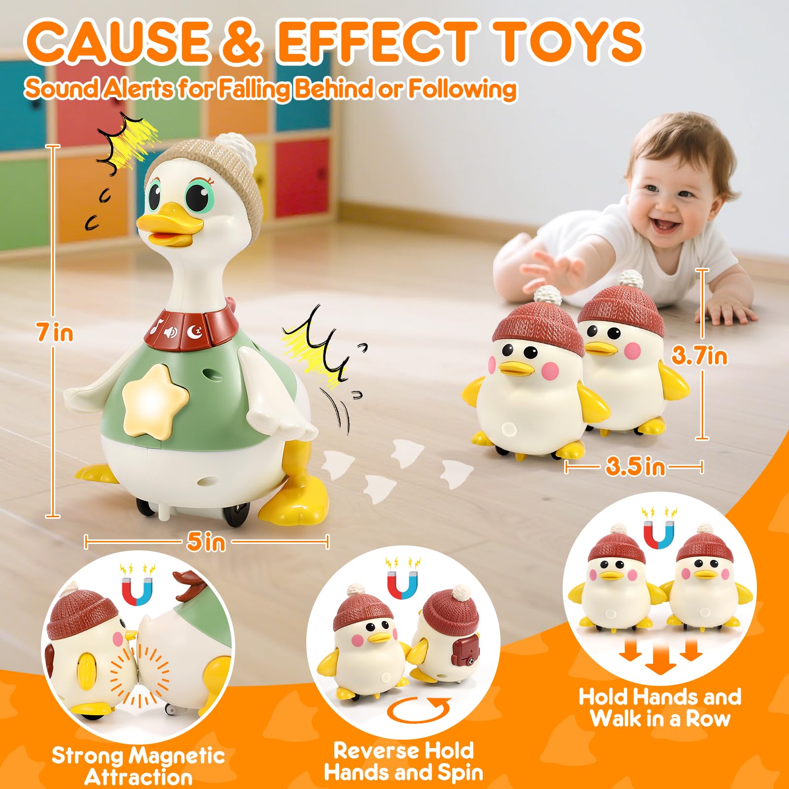 LUDILO Babyspielzeug 6–12 Monate: Ein Muss für Krabbelente für 5, 6, 7, 8, 9, 10, 12, 18 Monate, Babyspielzeug 0–6, 12–18 Monate, Babyspielzeug für Babys
