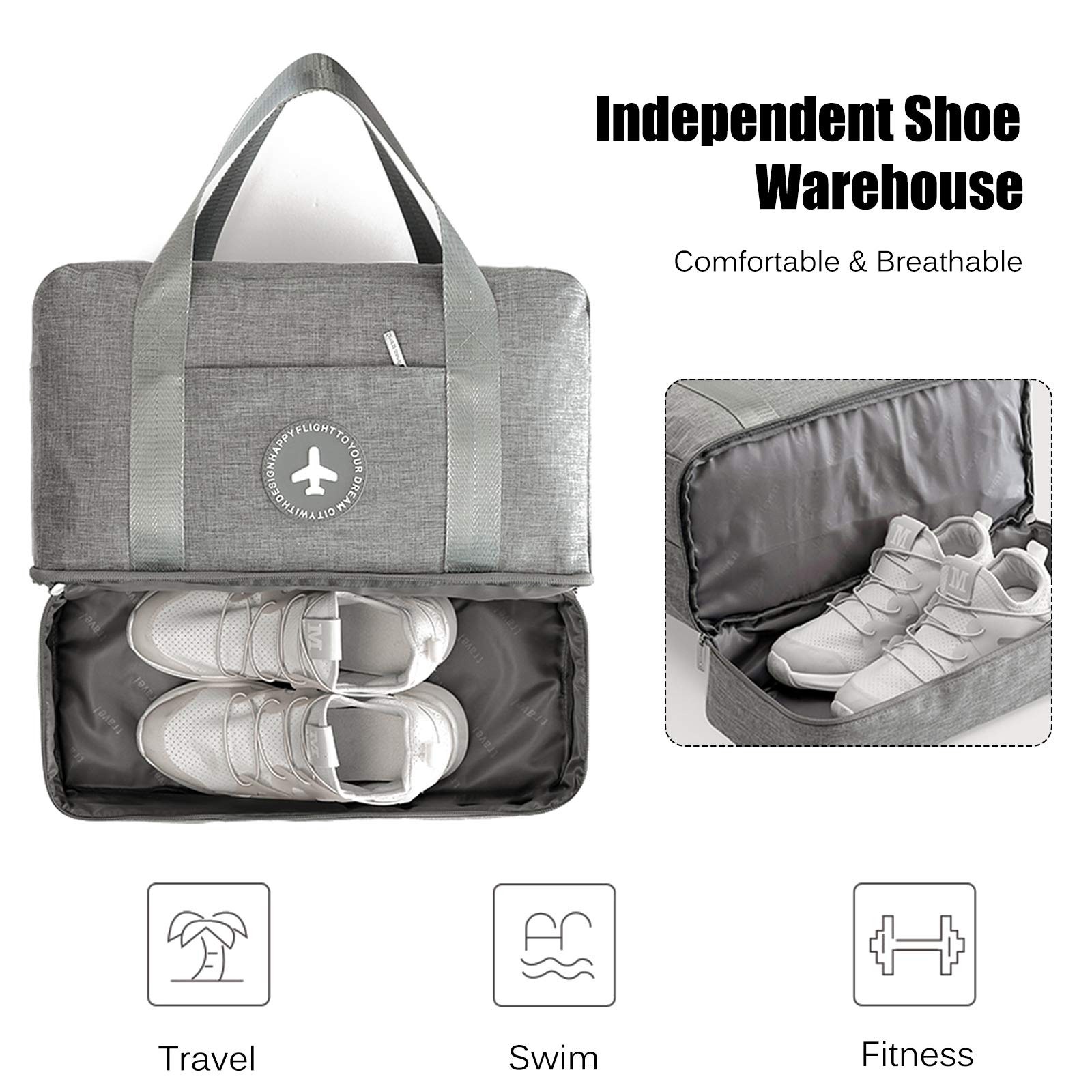 40L Travel Duffel Moulyan 40L Waterproof Gym Duffle Bag - 3-in-1 Sports ...