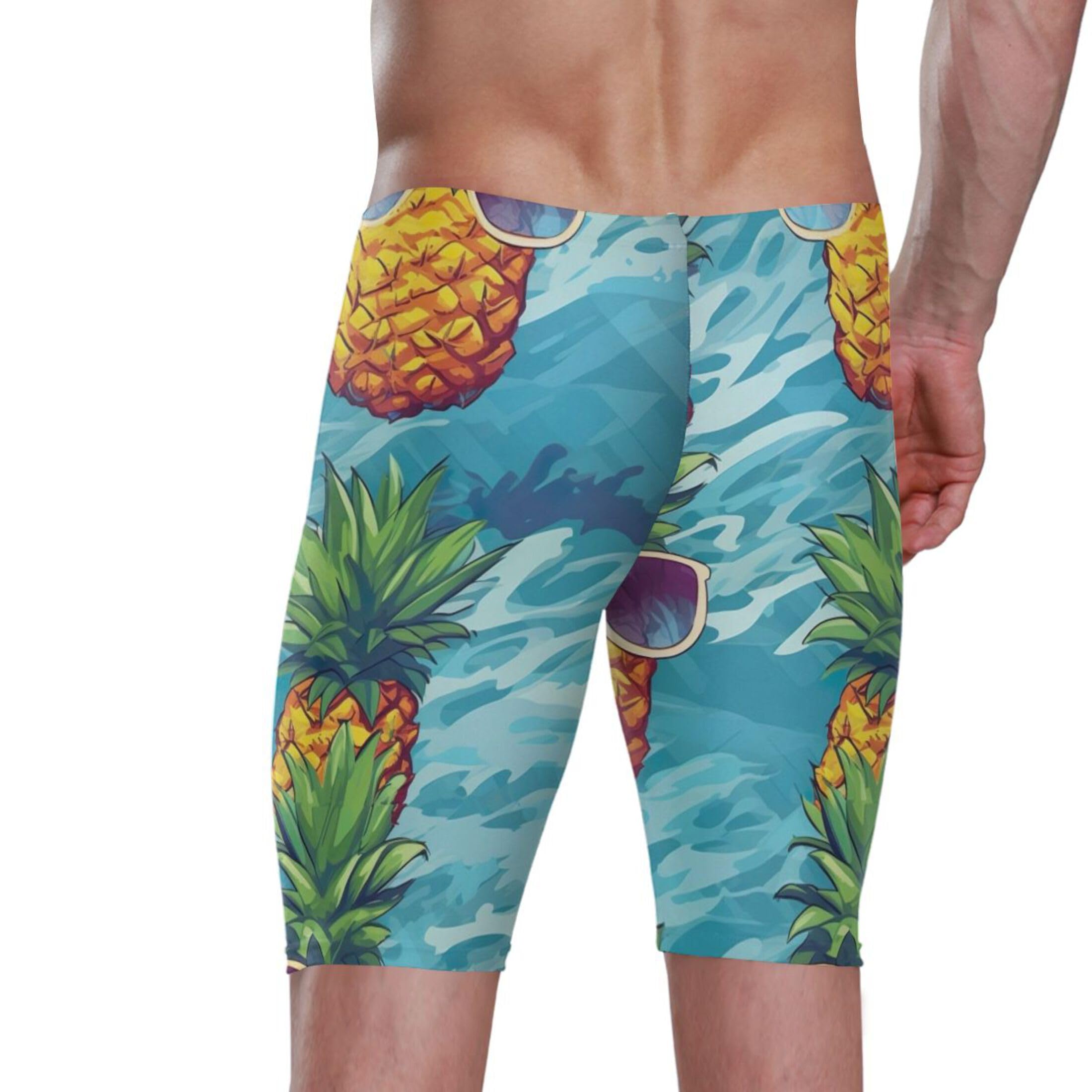 UMIRIKO Pineapple Cooler Glasses Swim Jammers for Men Athletic Durable S B0401064