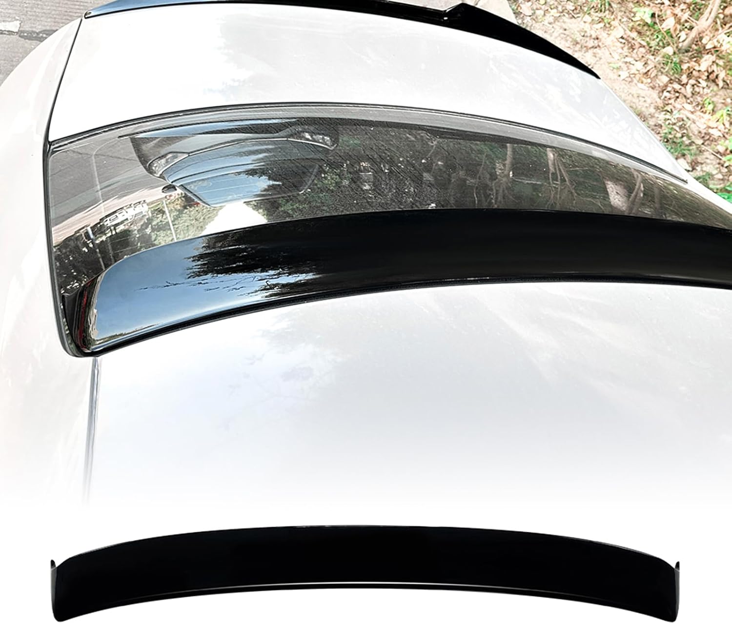 Rear Trunk Roof Spoiler Lip Wing Kit for Audi A4 S4 B8 2009-2016 Glossy Black/Carbon Fiber Look