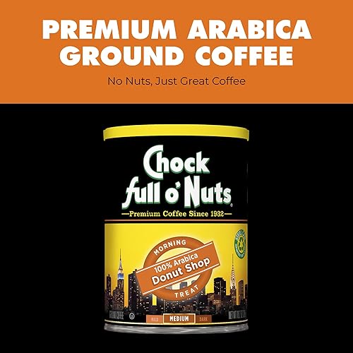 Miniatura 4 de Chock Full o' Nuts Donut Shop Café molido, Asado ligero (lata), Donut Shop, 10.2 Oz
