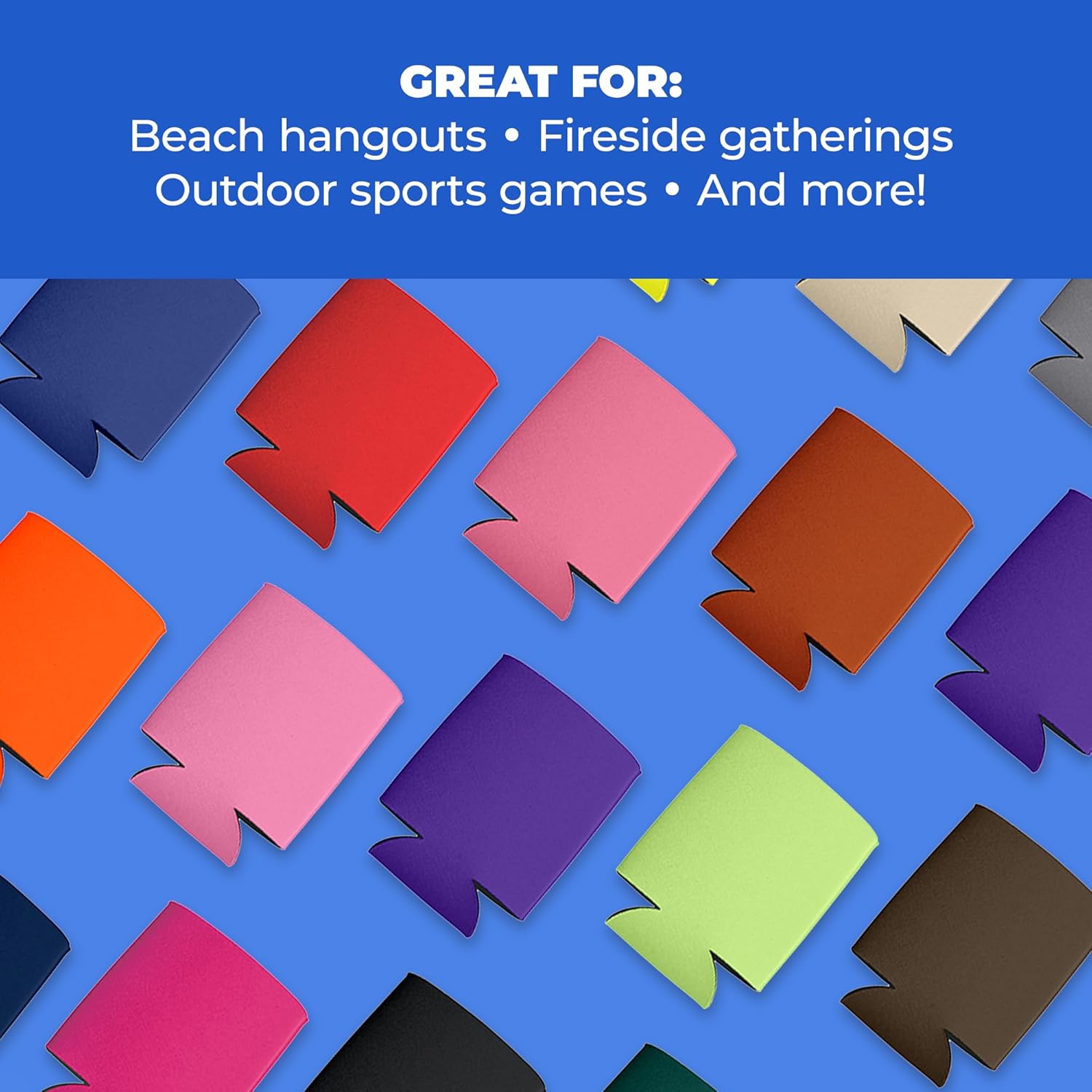 100 Ct of Kan-Tastic Can Cooler & Holder – Red – Soft, Flexible Foam Keeps Beer, Soda, Water Cool & Fresh – Great for Custom Designs for DIY Projects, Events, Company Promotions - Image 3