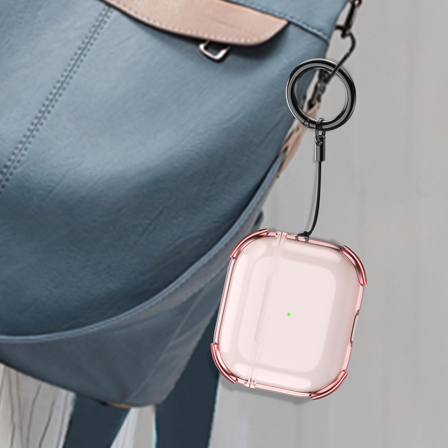 المتطور - جراب متوافق مع سماعات ايربودز الجيل الرابع شفاف، مقا... - view 5