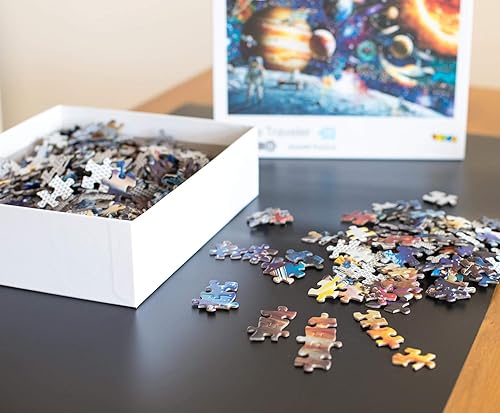 Miniatura 4 de Toynk Rompecabezas espacial de 1000 piezas para viajeros espaciales, divertidos juegos de rompecabezas del sistema solar para adultos, rompecabezas