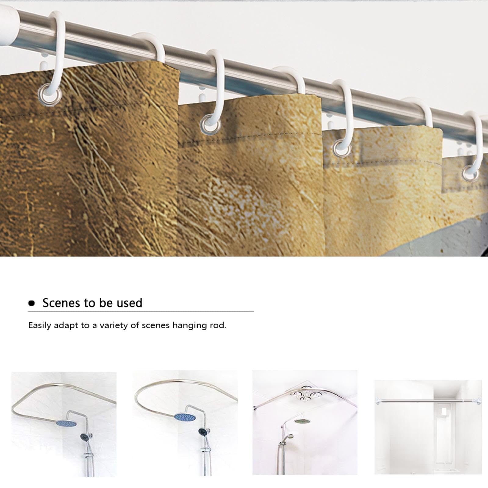 Géométrie Abstraite Rideau de Douche Mode Moderne Portrait d’Une Femme Motif Salle de Bain Décor Rideaux Set avec Crochets Tissu imperméable 200 x 240 cm