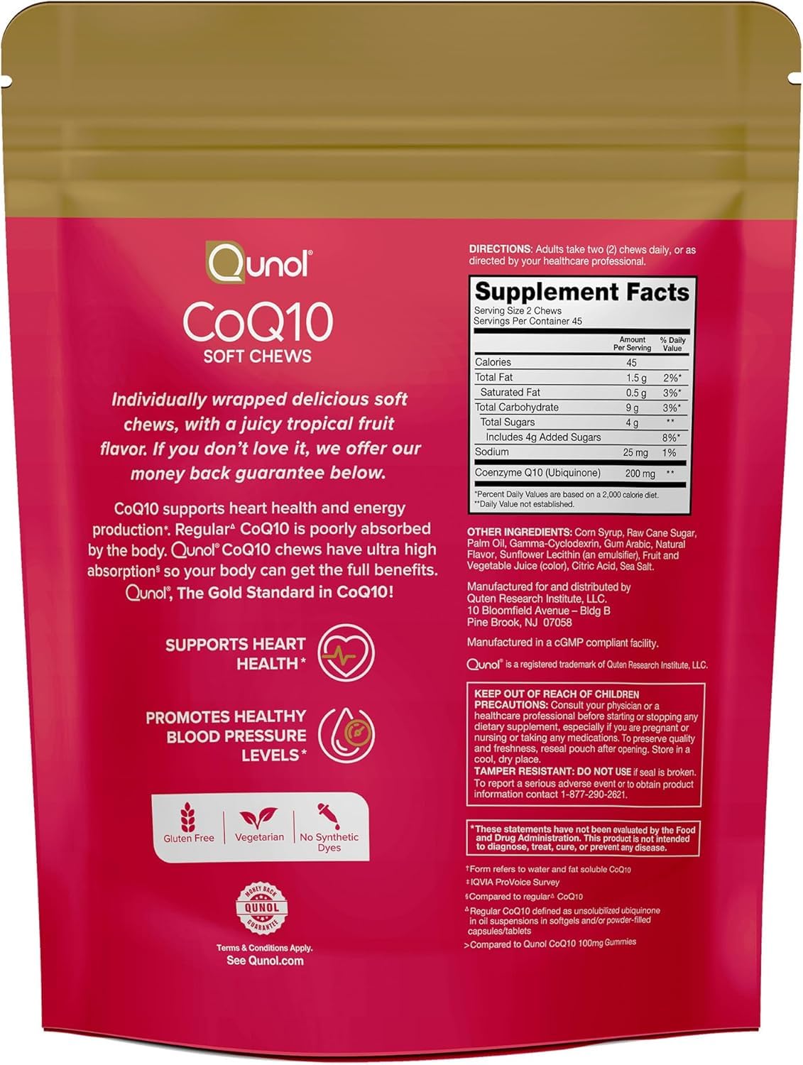 Qunol CoQ10 200mg Soft Chews, Extra Strength, Ultra High Absorption, 90ct — Amazon image 10