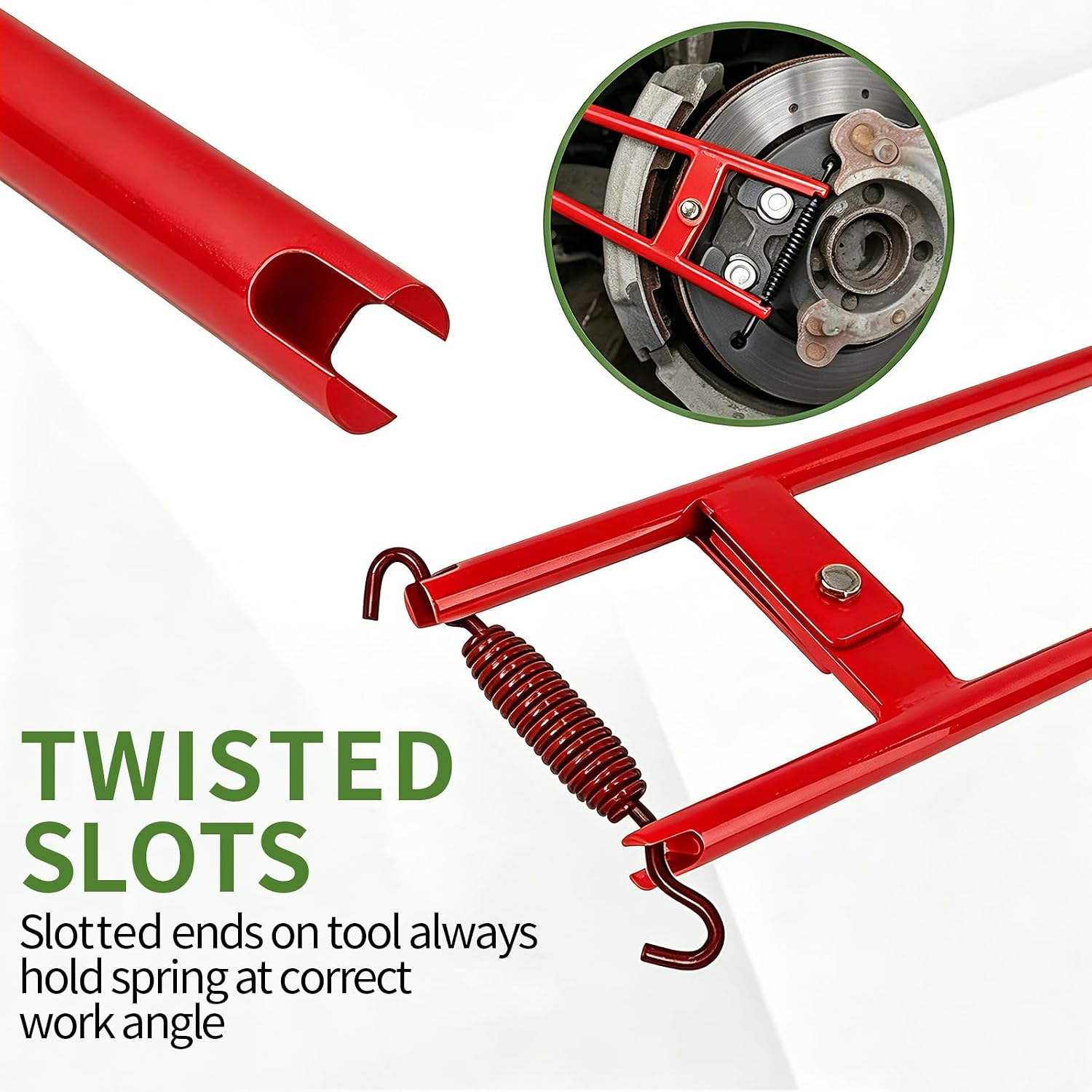 Truck Brake Spring Tool，LT890 Replacement Heavy Truck Brake Spring Slack Adjustable Tool（Red/Black）