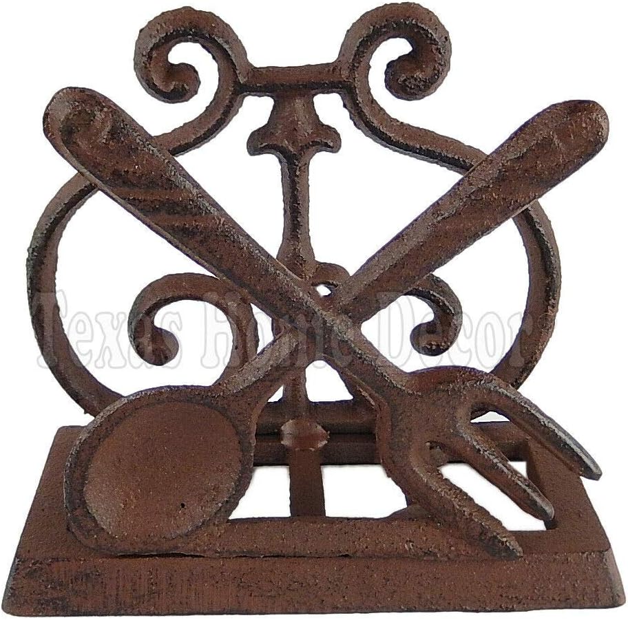 Decor for The Soul Fork Spoon Napkin Holder Cast Iron