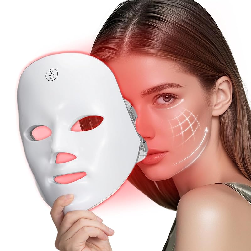Máscara facial Facego com 7 cores de luz, portátil, sem fio e recarregável