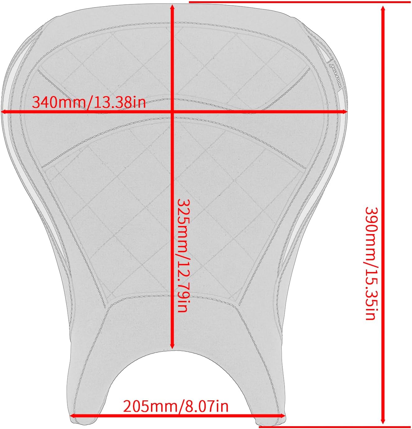 Motorcycle Rider Comfort Seat Fit for EL450 Eliminator 450/500 2024 2025 2026, Front Driver Leather Saddle Solo Cushion Pad, Black