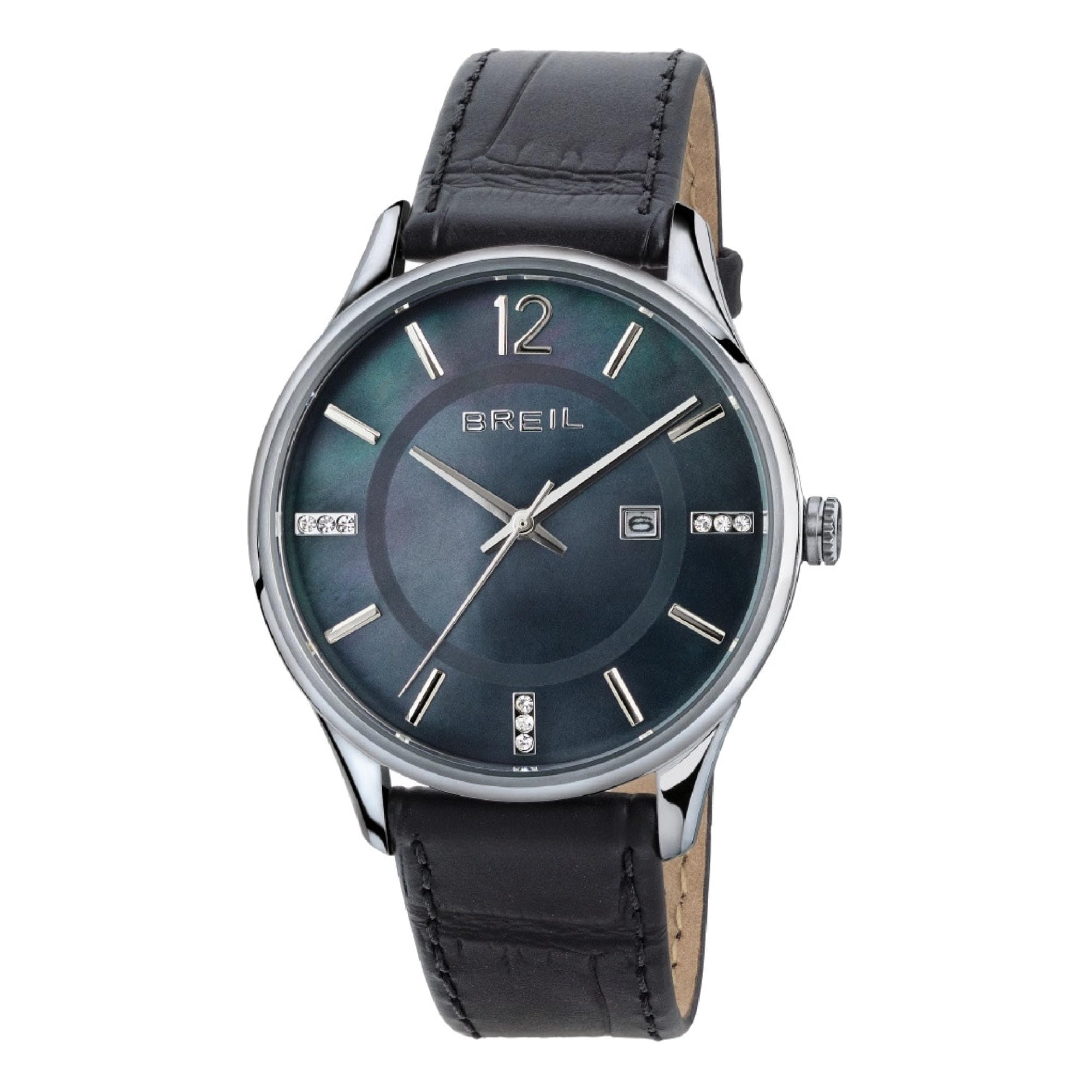 Breil Orologio Donna, Bracciale in Pelle Di Vitello, Cassa 33 cm