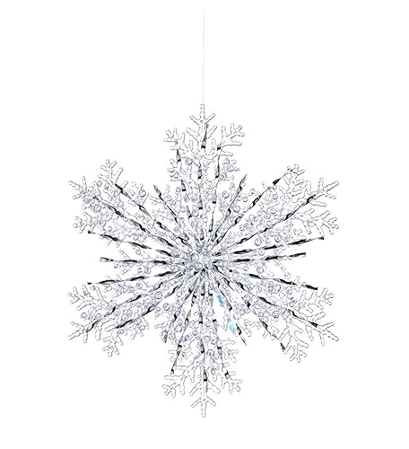 Napco 12 inch Dazzling Crystal White Snowflake Ornament Sparkling Winter