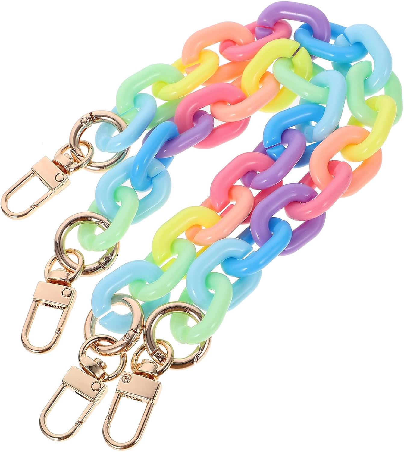 2pcs Women Resin Handbag Chain Strap Replacement for DIY Repairing