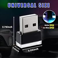 Vista 34 de Augeny 4 lámparas LED USB para el interior del automóvil, luz nocturna decorativa USB enchufable, kit de iluminación ambiental portátil, accesorios