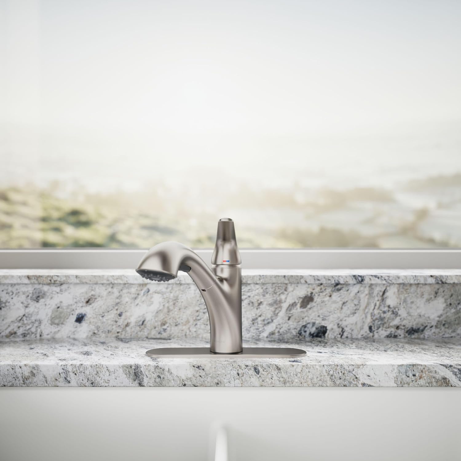 KOHLER 30612-VS Jolt Pull-Out Kitchen Sink Faucet, Two-Function Sprayhead, Touch Control, 1.5 GPM, Sleek Design, Vibrant Stainless