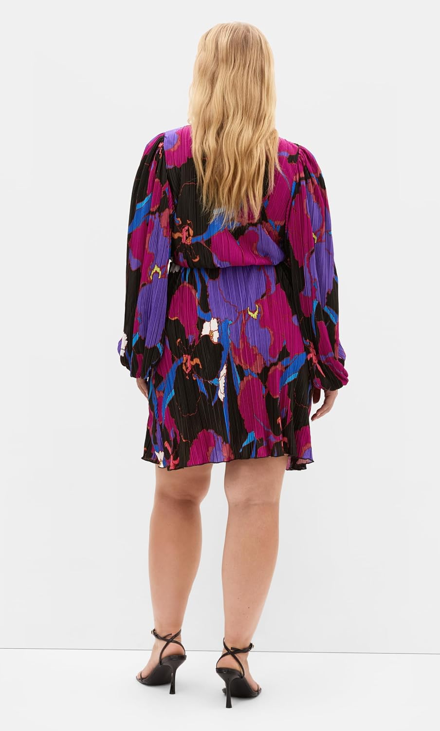 City Chic Plus Size Dress - Kira Etched Print Wrap Mini