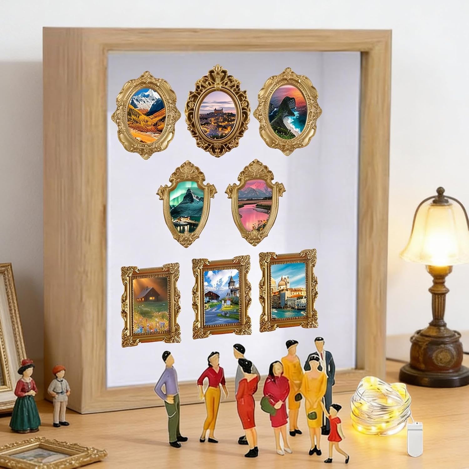 Shadow Box Picture Frame, Family Memory Silhouette Case, Keepsake Display Frame for Travel Birthday Holiday Housewarming Wedding Graduation Retirement Photos Special Memories