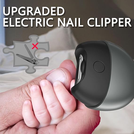 2026 New Automatic Nail Trimmer with Light and Nail Scraps Storage, 3 in 1 Automatic Electric Nail Clipper, echargeable Electric Nail File,Electric Toenail Clippers for Seniors Adults (Gray)