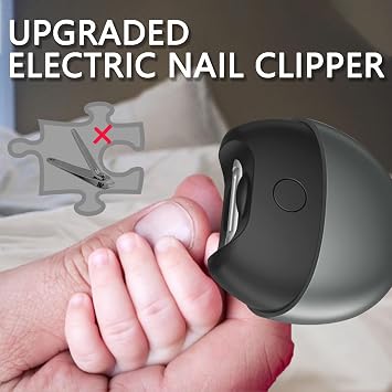 2026 New Automatic Nail Trimmer with Light and Nail Scraps Storage, 3 in 1 Automatic Electric Nail Clipper, echargeable Electric Nail File,Electric Toenail Clippers for Seniors Adults (Gray)