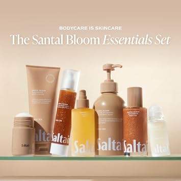 زيت الجسم Saltair SPF - واقي الشمس SPF 50 PA+++ واسع الطيف. زيت جاف خفيف الوزن مع حماية من الشمس ومستخلصات كوكوي ومونجونجو المرطبة. رائحة سانتال بلوم، 4 فلوز عطلة ضرورية