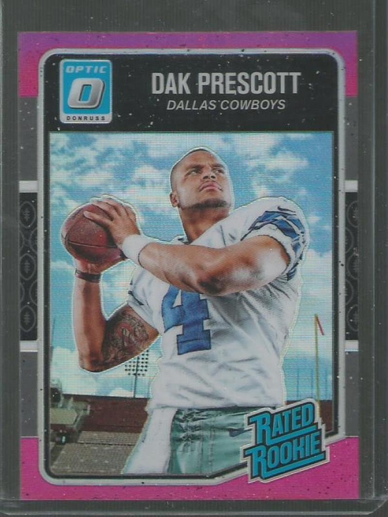 Football Trading Card NFL 2016 Donruss Optic Rated Rookies Pink #162 Dak Prescott NM Near Mint Cowboys